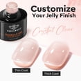 thumbnail image 5 of modelones Nude Builder Nail Gel Top Coat, 15 ML No Wipe Ultra Gloss Jelly Gel Polish Apex Building Nails Strengthener Extension Neutral Color Nail Art Long Lasting Soak Off U V Manicure, 5 of 8