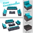 thumbnail image 4 of ALAULM 12 Piece Patio Furniture Set,Wicker Rattan Outdoor Sectional Sofa Set with Coffee Table&Thicken Blue Cushions, 4 of 8