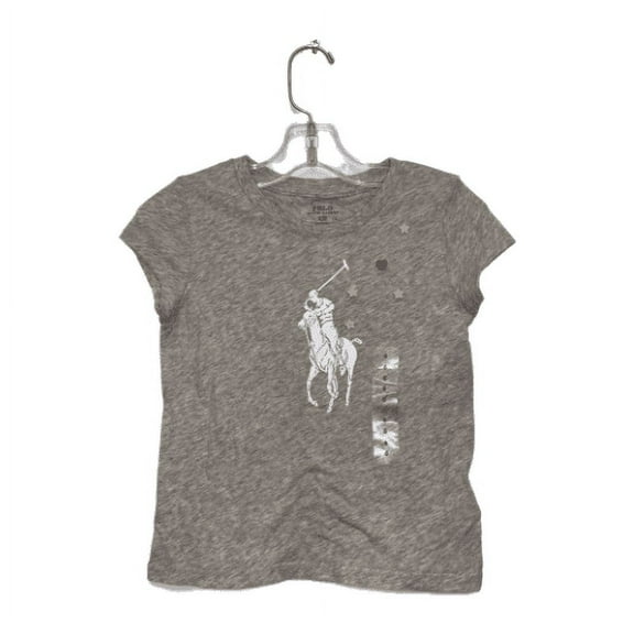 Polo Ralph Lauren GREY HEATHER Girl's S/S T-Shirt, US 6X