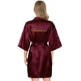thumbnail image 2 of Bride Bridesmaid Robe with Exquisite Embroidery, Maid of Honor Robe, Personalized Robe Wedding Robe, Silky Robe, Women's Satin Kimono Robe, Perfect for Various Occasions, One Size Fits Most, 2 of 7