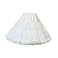 thumbnail image 2 of S SERENABLE Petticoat Skirt Short Tutu Underskirt for Princess Costume Bridal Weddings Dress White, 2 of 8