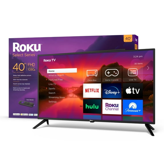 Roku 40" Select Series 1080p Full HD Smart RokuTV with Roku Voice Remote, Bright Picture, Customizable Home Screen, and Free TV