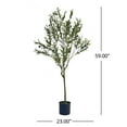 thumbnail image 3 of Taos 5' x 2' Artificial Tabletop Olive Tree, Green, 3 of 6