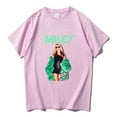 thumbnail image 1 of T-Shirt Inspiré de Miley Cyrus 2025 - T-Shirt Unisexe à Manches Courtes et Col Rond, Mode Urbaine Tendance pour Femmes et Hommes, TTG, Rose, 1 of 5