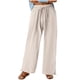 thumbnail image 2 of WILLBEST Pantalones Casuales Holgados para Mujer, Ropa de Trabajo Cómoda con Bolsillos, Cintura Alta Elástica, Bolsa de Papel con Cordón para Un Estilo Diario. Mediana, 2 of 8