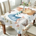 thumbnail image 4 of Ryvnso Gnomes Christmas Floral Rectangle Table Cloth Tablecover Dinning Tablecloth 54"x54", 4 of 8