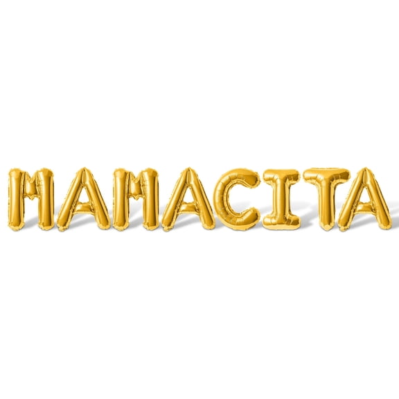 Letter Balloons - MAMACITA 16" Inch Alphabet Letters Foil Mylar Balloon Baby Shower Party Banner (Gold)