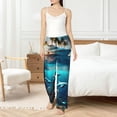 thumbnail image 4 of Fotbe Hawaiian Ship Dolphin Pantalones de Pijama para Mujer, Pantalones de Dormir, Pantalones Pj con Cordón y Bolsillos-Large, 4 of 6