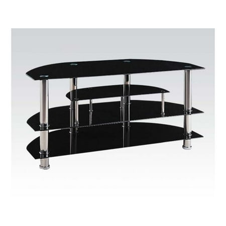 Acme Furniture 91064 MARABEL ALUMINIUM AND GLASS TV STAND Acme Furniture 91064 MARABEL ALUMINIUM AND GLASS TV STAND
