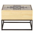 thumbnail image 2 of Sauder Boutique Table Basse en Verre en Pin Massif, 2 of 4