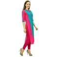 thumbnail image 3 of Phagun Women's Cotton Indian Kurti Tunic Ethnic Casual Straight Pannel Kurta-4, 3 of 7