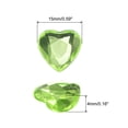 thumbnail image 2 of Unique Bargains 40 Pcs Acrylic Heart Rhinestone 15mm Flat Back Plastic Gems for Jewelry Making, Light Green, 2 of 5
