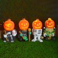thumbnail image 4 of Boc Desktop Statue Fade-Resistant Smooth Edge Energy-saving Non-Glaring Eco-Friendly Enhance Atmosphere Resin Halloween Party LED Pum, 4 of 10
