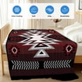 thumbnail image 4 of Red Black Cooling Blanket,Lightweight Breathable Summer Throw Blanket with Double Sided Cold Effect,Southwest Geometric Aztec Farmhouse Tribal Picnic Blankets Bed Sheet for Hot Sleepers 40"x60", 4 of 8