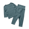 thumbnail image 3 of Bovxnpu Girls Boys Outfits Set Toddler Sleepwear Set Cotton Long Sleeve Top Pants 2 Piece Sleep Set, 3 of 9