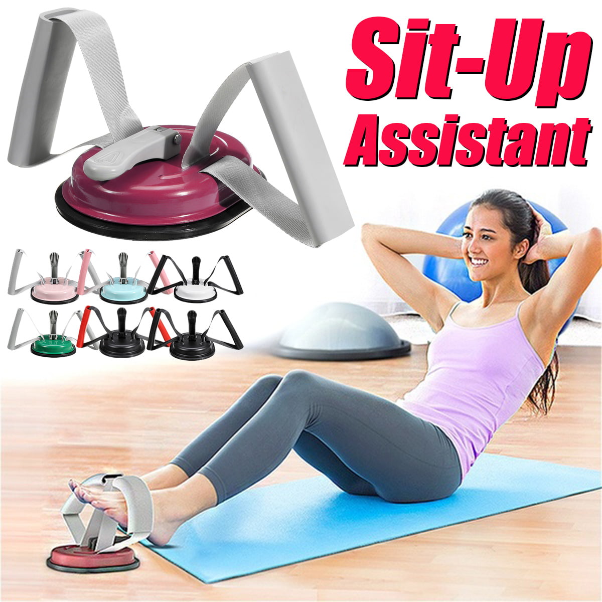 Color : Style A BVFDE Sit-ups Female Lazy Assisted Waist and Abdomen Abdomen Abdomen Exercise Fitness Equipment Home Supine Assist Abdominal Muscle Wheel