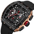 thumbnail image 4 of Reloj de hombre estilo exterior con barril de vino y espejo curvo con degradado hueco para hombre, 4 of 5