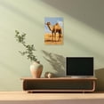 thumbnail image 4 of ZHONGYUTONG Camel Canvas Wall Art Desert Animal Pictures Wildlife Painting Country Farm Poster for Kitchen Living Room Decor Framed (12.00" x 18.00"), 4 of 5