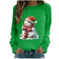 thumbnail image 2 of WXLWZYWL Christmas Shirts for Women Cotton Gnomes Funny Merry Christmas Sweatshirts Cute Long Sleeve Xmas Holiday Pullover Top, 2 of 4