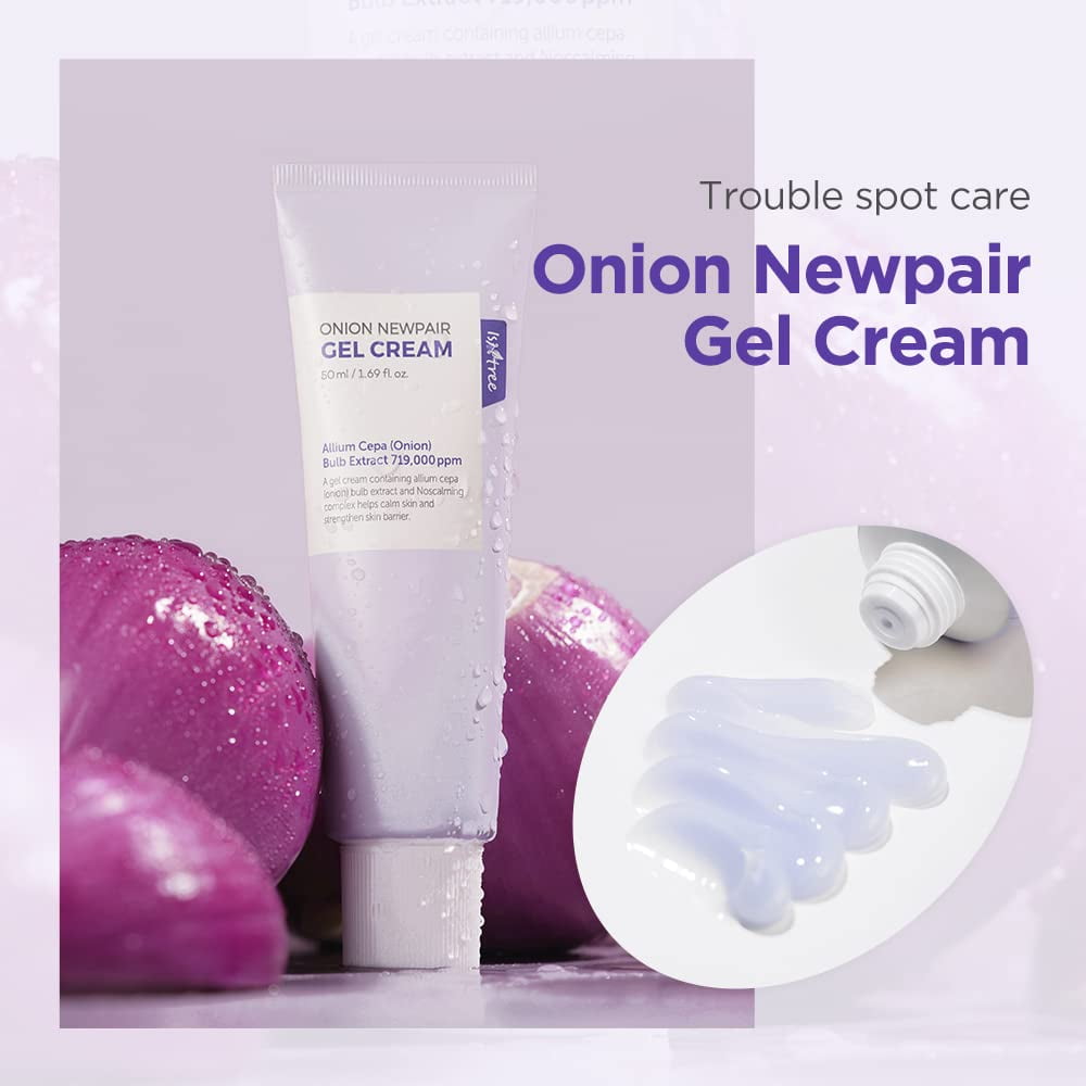 Isntree Onion Newpair Gel Cream Calming Face Moisturizer, 50ml / 1.69 fl. oz.