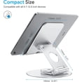thumbnail image 6 of AllWays Plaza Swivel Tablet Stand for iPad with 360 Rotating Base, Foldable Adjustable Holder for Drawing, Compatible with iPad Pro/Air/Mini and More, Black Gray, 6 of 18