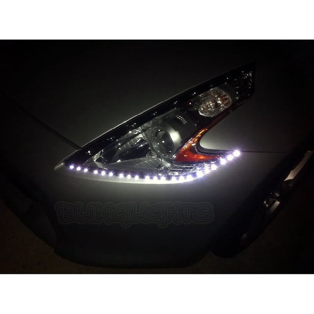 For Nissan 370Z LED DRL Head Light Strips Day Time Running Lamps Kit Z