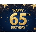 thumbnail image 4 of LUUFILx Elegant 65th Birthday Backdrop Banner Decorations for Party Supplies Photography Props Golden Glitter Background Happy Celebration Anniversary, 4 of 8