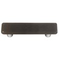 thumbnail image 1 of Hot Knobs HK1042-PA Deco Gray Rectangle Glass Cabinet Pull - Aluminum Post, 1 of 1