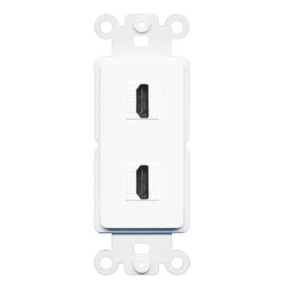 RiteAV Custom HDMI Wall Plate 2 Port - Rocker [White/White]