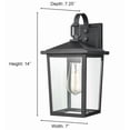 thumbnail image 6 of Millennium Lighting Inc. Millennium Lighting Fetterton 18" 2 Light Outdoor Wall Sconce in Multiple Finishes Powder Coat Black Black, 6 of 6