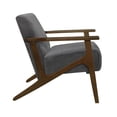 thumbnail image 3 of OakvillePark Doran Velvet Fabric Upholstered Accent Chair, Dark Gray, 3 of 5