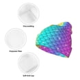 thumbnail image 3 of Pofeuu Rainbow Scales2 Print Beanie Hat for Men Women Knit Winter Hat Warm Cuffed Skull Beanie Slouchy Soft Unisex, 3 of 6