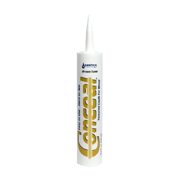 Sashco Conceal Textured Wood Caulking, 10.5 Ounce Tube, Brown Tone Pack of 12