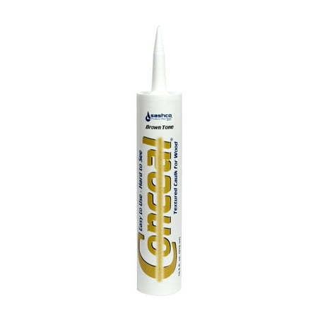 Sashco Conceal Textured Wood Caulking, 10.5 Ounce Tube, Brown Tone Pack of