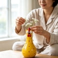 thumbnail image 3 of Clearance! Funny Chicken Vase, Long Neck Rooster Figurine Resin Flower Holder, Cute Animal Tabletop Decor for Home Shelf Living Room, 3 of 7