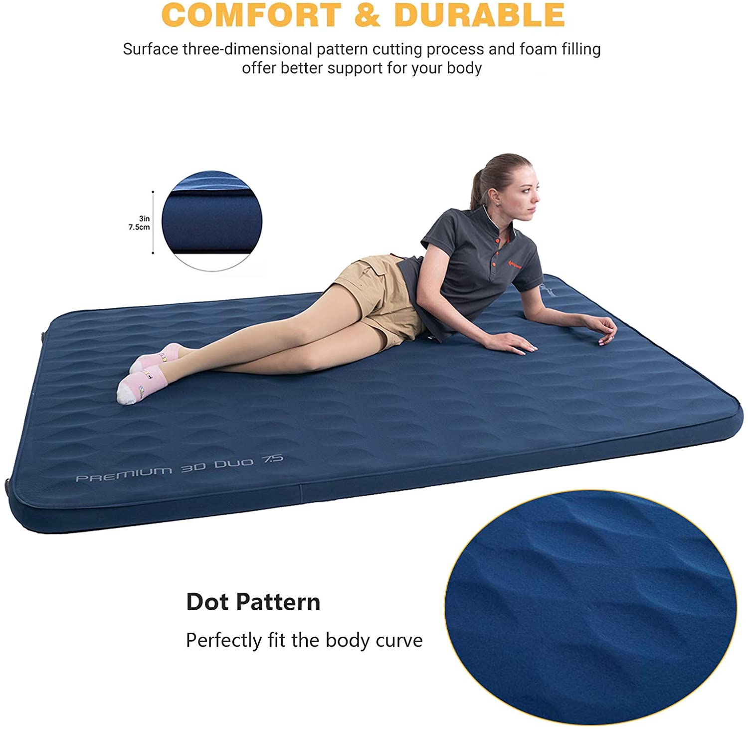 KingCamp Ultra 5.9 Thick SelfInflating Camping Sleeping Pad 11 RValue