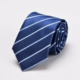 thumbnail image 4 of Dxzfnsa Ties for Men Stripe Tie Handkerchief Woven Classic Formal Necktie Pocket Square Clip Set Wedding Business Formal Gift Tie for Men, 4 of 4