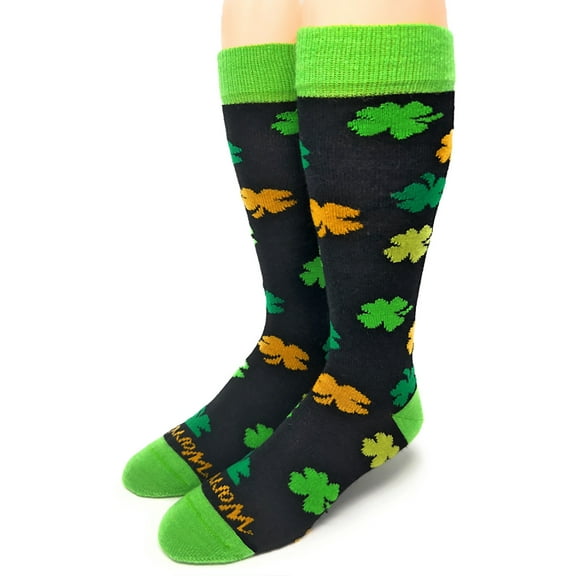 Warrior Alpaca Socks - Lucky Shamrock Alpaca Wool Socks – St. Patrick’s Day Limited Edition | Soft, Warm, Itch-Free, Unisex Crew Socks | Moisture-Wicking & Odor-Resistant (One P