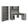 thumbnail image 1 of Bush Furniture cabot Bureau d'Ordinateur en L avec Huche et Bibliothèque à 5 Tablettes 60W Gris Moderne, 1 of 6