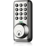 TEEHO Keypad Keyless Entry Smart Electronic Digital Deadbolt Door Lock for Front Door - Satin Nickel
