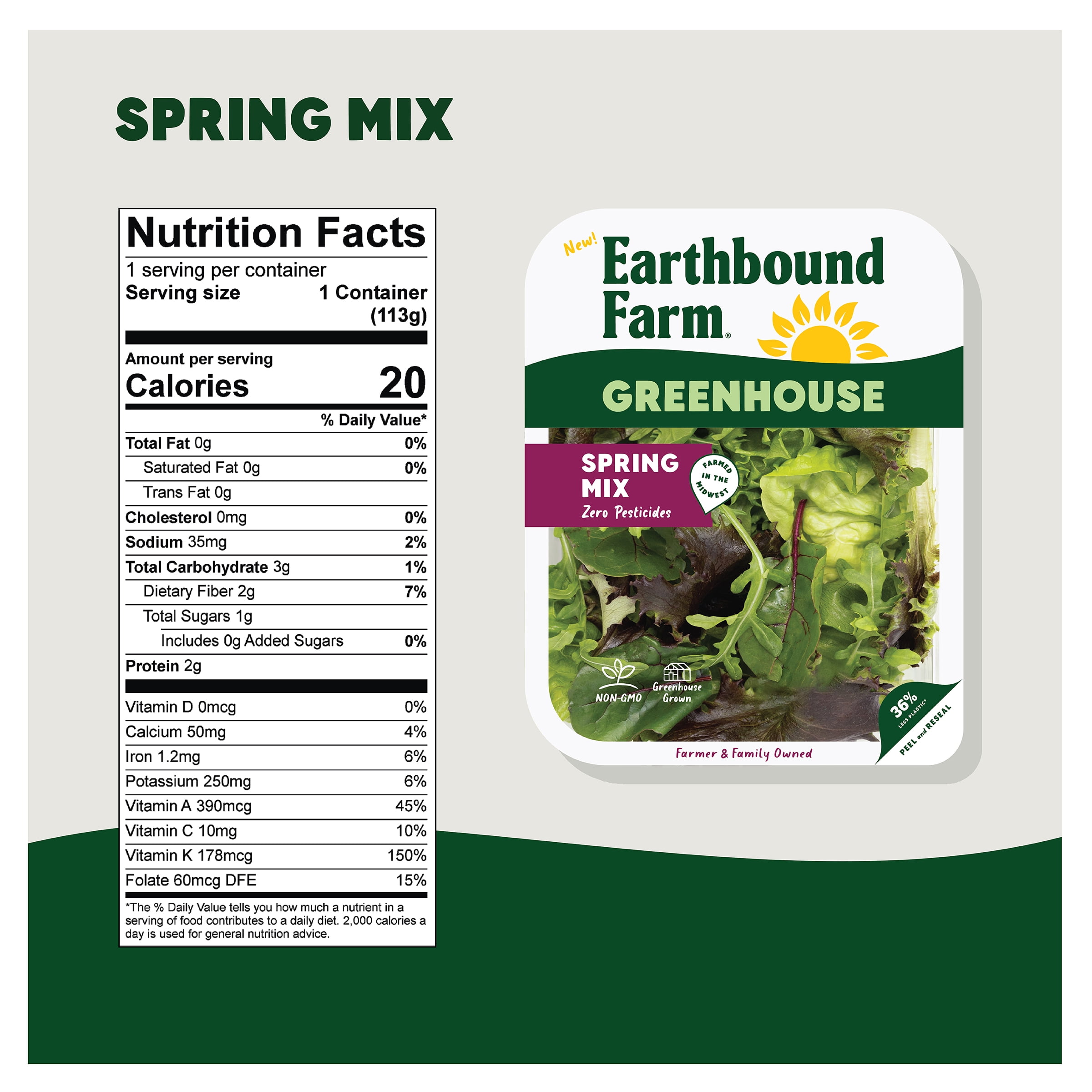 Earthbound Farm Greenhouse Spring Mix 4oz