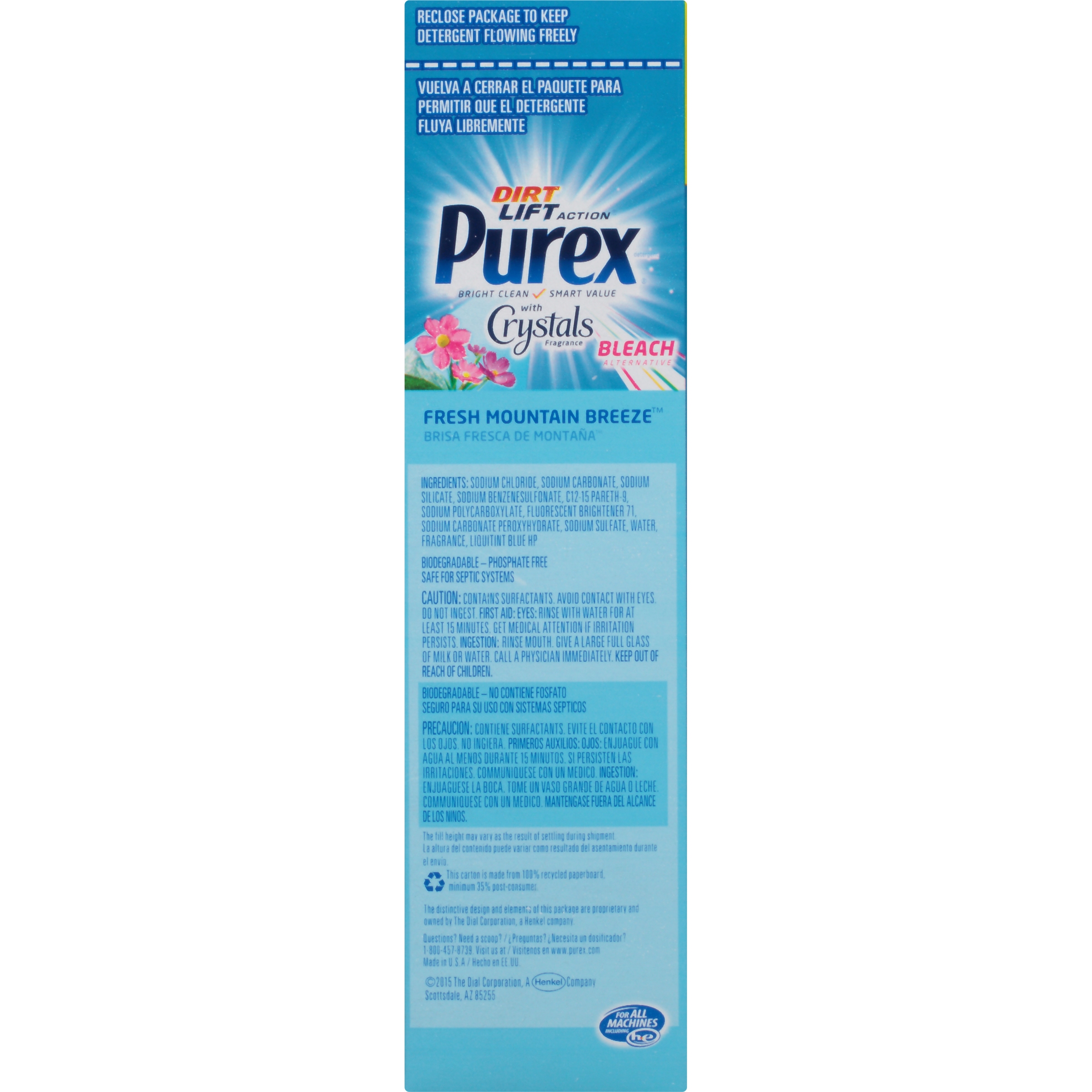 4pk Purex Powder Laundry Detergent Bleach Alternative Fresh Mountain