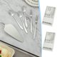thumbnail image 1 of Juego de cuchillos y tenedores para pasteles de acero inoxidable, acabado dorado, pulido a espejo, borde dentado en forma de onda, agarre cómodo, manejo seguro, cuchara para helado, tenedor de, 1 of 6
