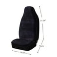thumbnail image 6 of Auto Drive 2 Piece Car Seat Covers High Back Soft Faux Fur Polyester Black, Universal Fit, 2002SC101, 6 of 9