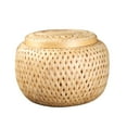 thumbnail image 4 of WHAMVOX 1Set Woven Tea Basket Bamboo Loose Tea Storage Containers Round Shape for Home Use, 4 of 8