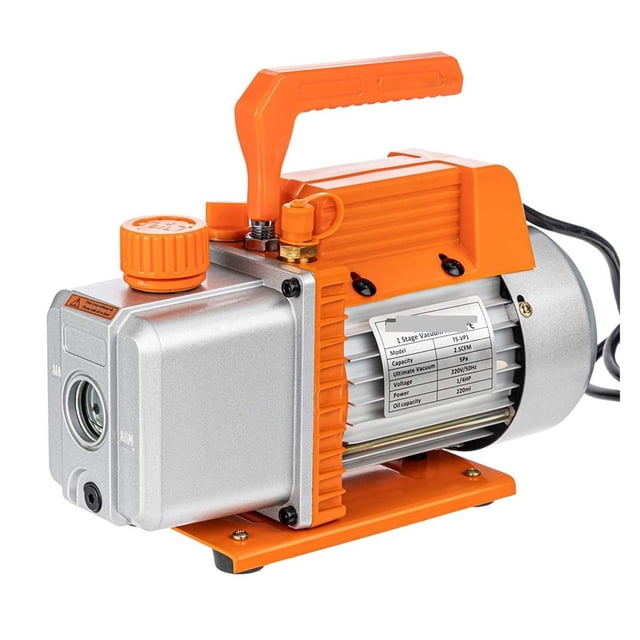 TS-VP1 1/4 Pompe à Vide Climatiseur Réfrigérant Outil à Air avec Moteur à Entraînement Direct Base Valve de Vidange d'Huile Pompe à Vide, Simple à Raccorder