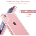 thumbnail image 2 of Designed for iPhone XR 6.1 inch,Sparkly Cute Clear Case for Women Girls,Glitter Bling Flexible Soft TPU Silicone Bumper Protective Cover for iPhone XR,Pink, 2 of 6