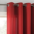 thumbnail image 2 of Sun Zero Madison 1-Piece Room Darkening Grommet Curtain Panel, 54"X63", Holiday Red, 2 of 9