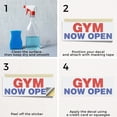 thumbnail image 5 of Gym Now Open Vinyl Decal 48 Inch x 18 Inch Weatherproof Heavy-Duty Adhesive Backing | Fitness Promotions, New Location, Membership Opportunities | Made in USA, 5 of 6