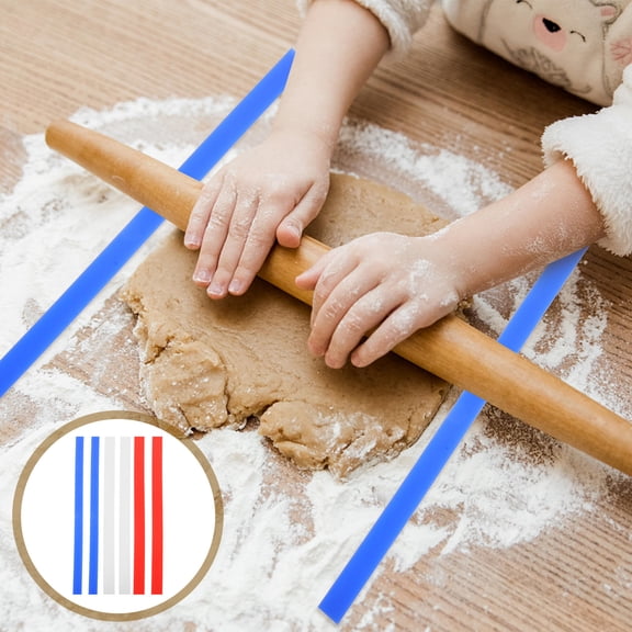 PTOOTP Kitchen Baking Ruler Set 6pcs for Measuring Dough Thickness 15.1 x 0.8 x 0.1 in Accurate Baking Tools